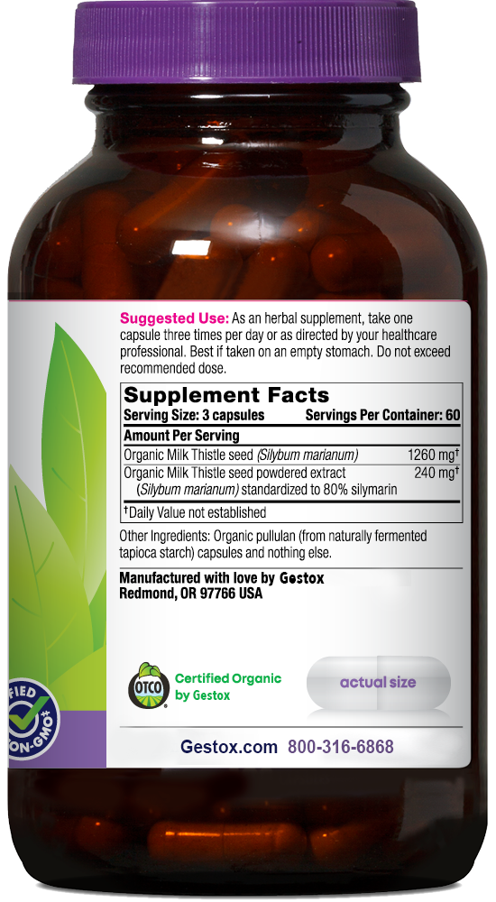 GESTOX Milk Thistle 180ct Capsules