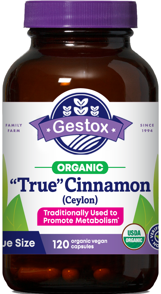GESTOX Cinnamon "True" (Ceylon) 120ct Capsules