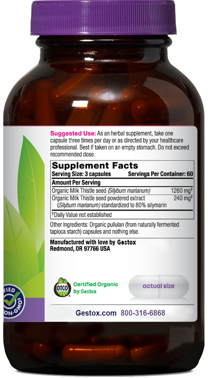 GESTOX Milk Thistle 180ct Capsules