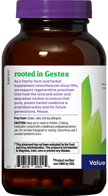 GESTOX Turmeric 120ct Capsules